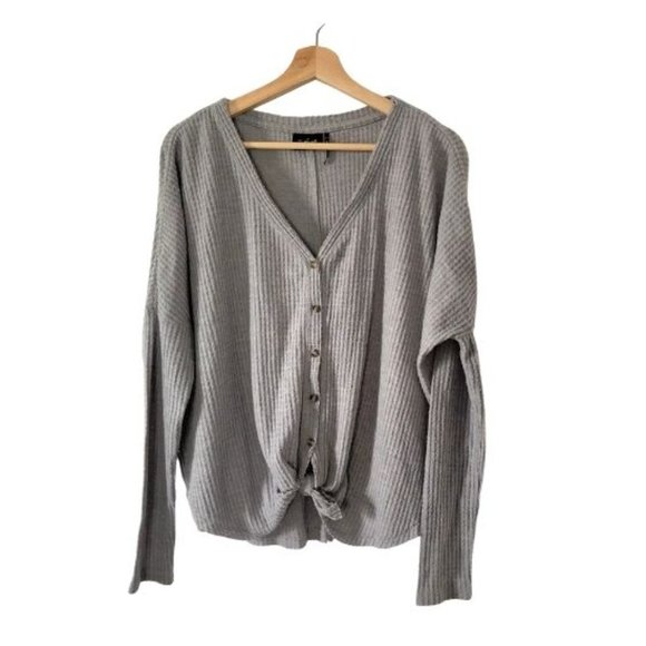 Urban Outfitters Tops - Urban Outfitters Waffle Knit Button Down Top Small